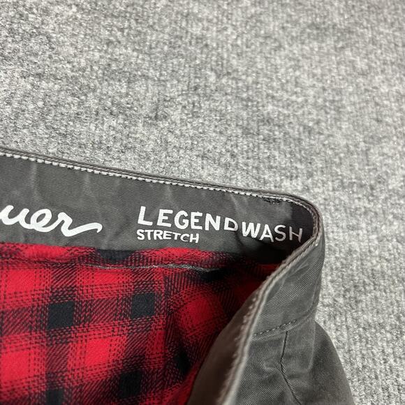 Eddie Bauer Pants Womens 0 Gray Legend Wash Boyfriend Flannel Lined Stretch - Picture 10 of 16